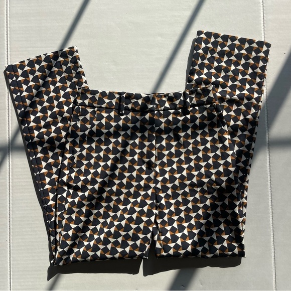 Women's H&M Multi color geometric print pants SZ 2 - Picture 7 of 8
